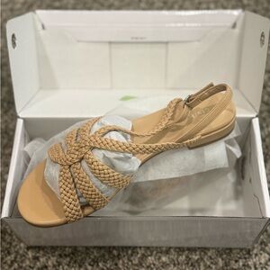 Centro Point Nude Braided Women's Sandals